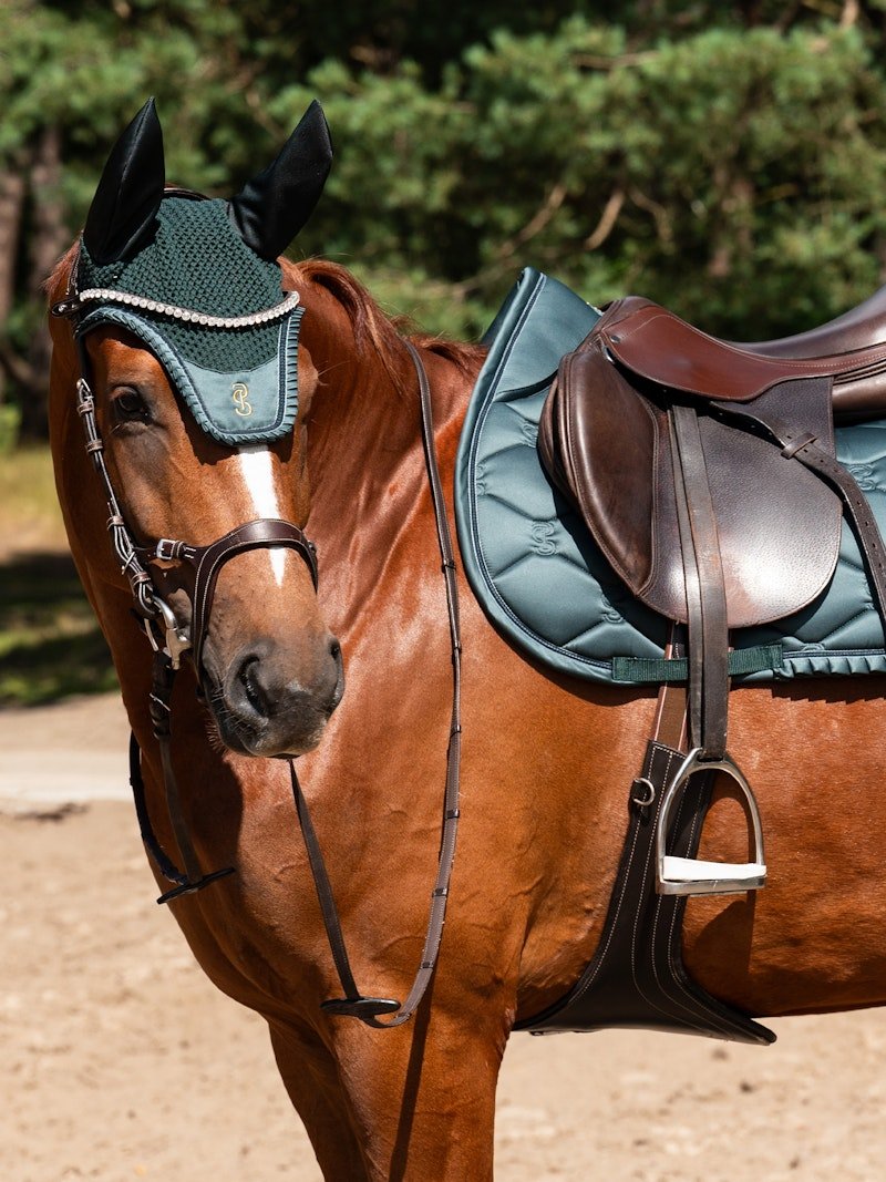 PS of Sweden Fly Hat Ruffle - Midnight Green - PS of Sweden - Equiluxe Tack