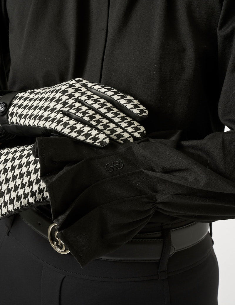 PS of Sweden Hannah Houndstooth Riding Gloves - PS of Sweden - Equiluxe Tack