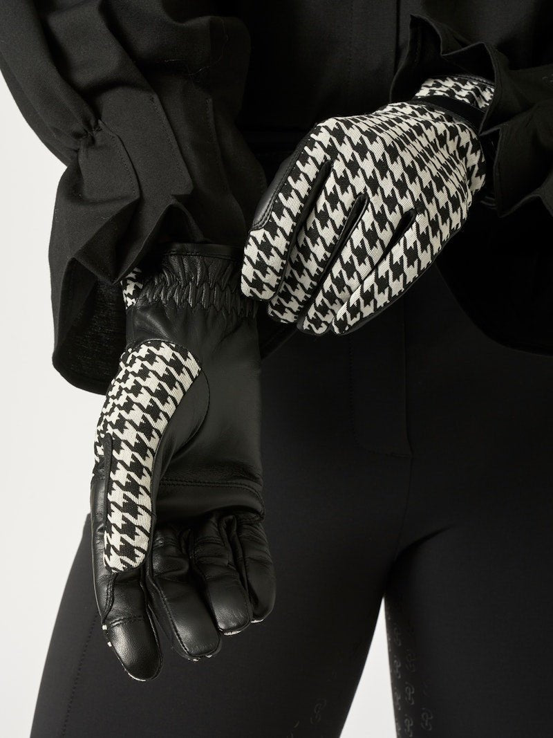 PS of Sweden Hannah Houndstooth Riding Gloves - PS of Sweden - Equiluxe Tack