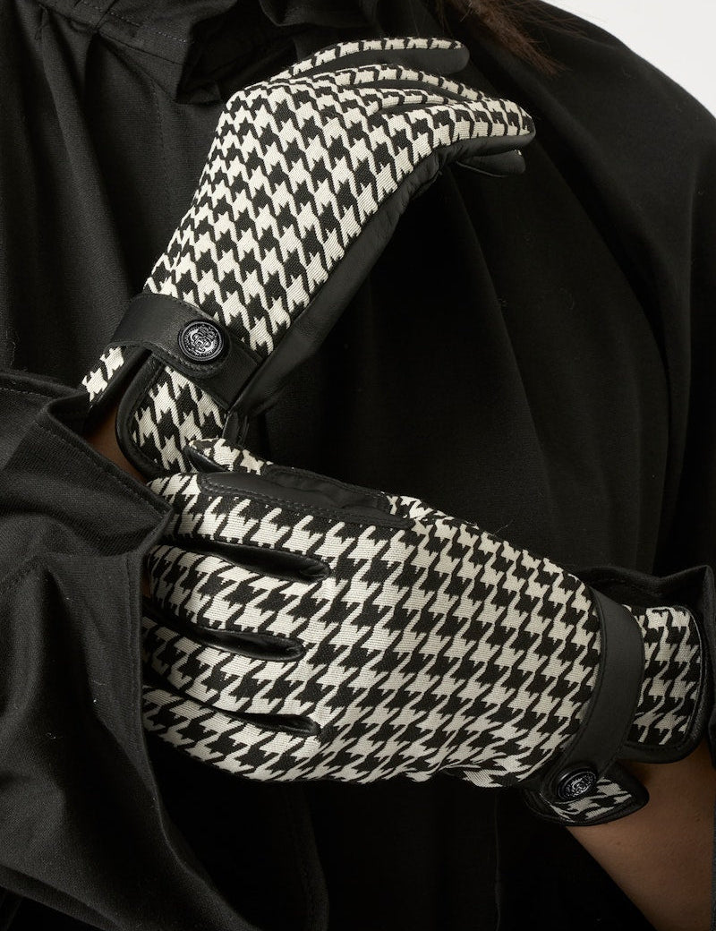 PS of Sweden Hannah Houndstooth Riding Gloves - PS of Sweden - Equiluxe Tack