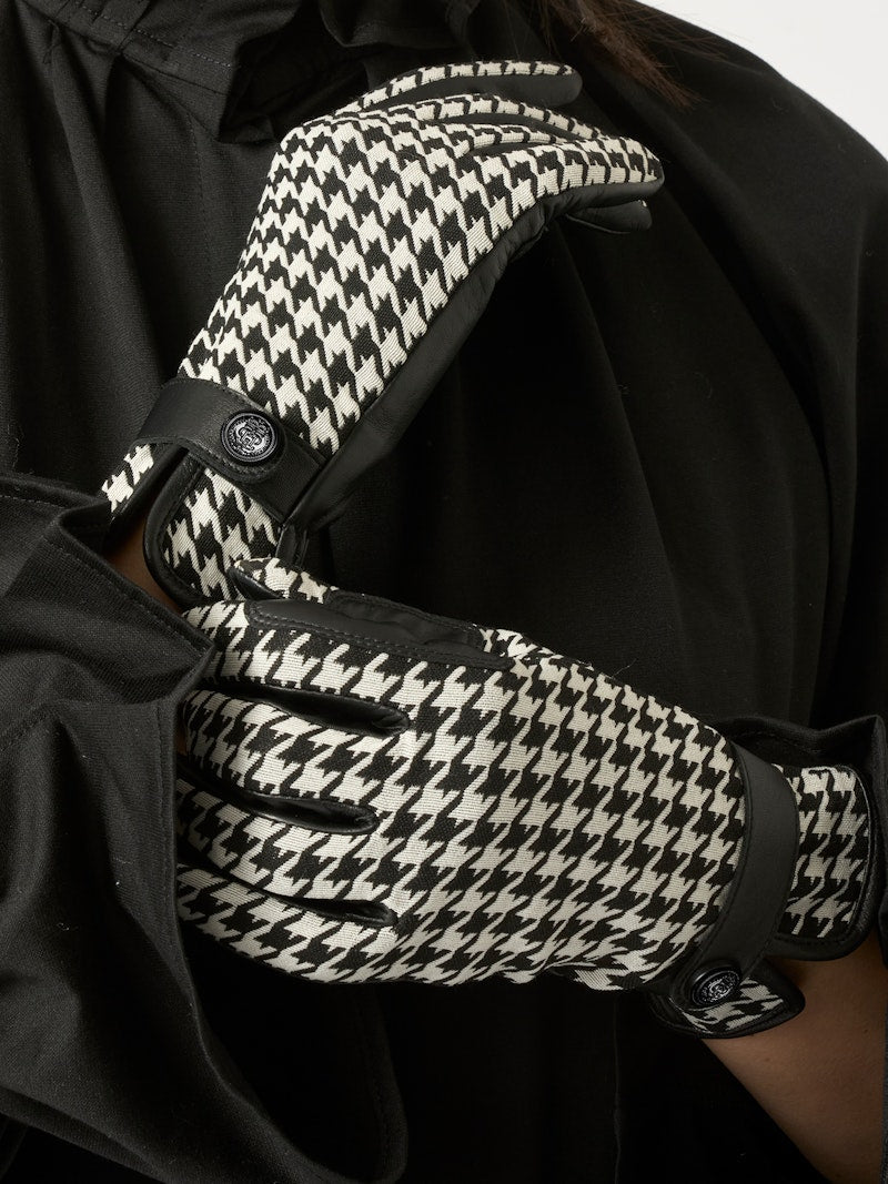 PS of Sweden Hannah Houndstooth Riding Gloves - PS of Sweden - Equiluxe Tack