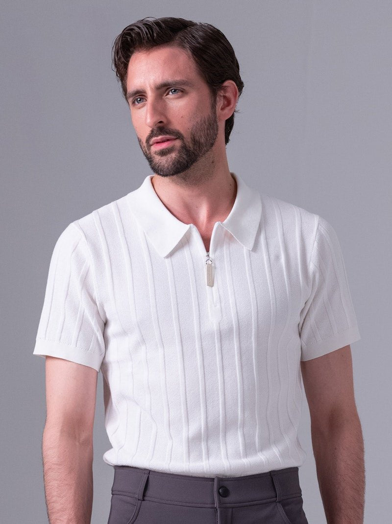 PS of Sweden John Short Sleeve Knitted Polo Shirt - PS of Sweden - Equiluxe Tack