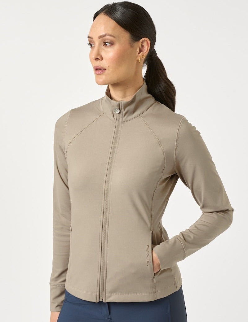 PS of Sweden Kaia Full Zip Mid Layer - Greige - PS of Sweden - Equiluxe Tack