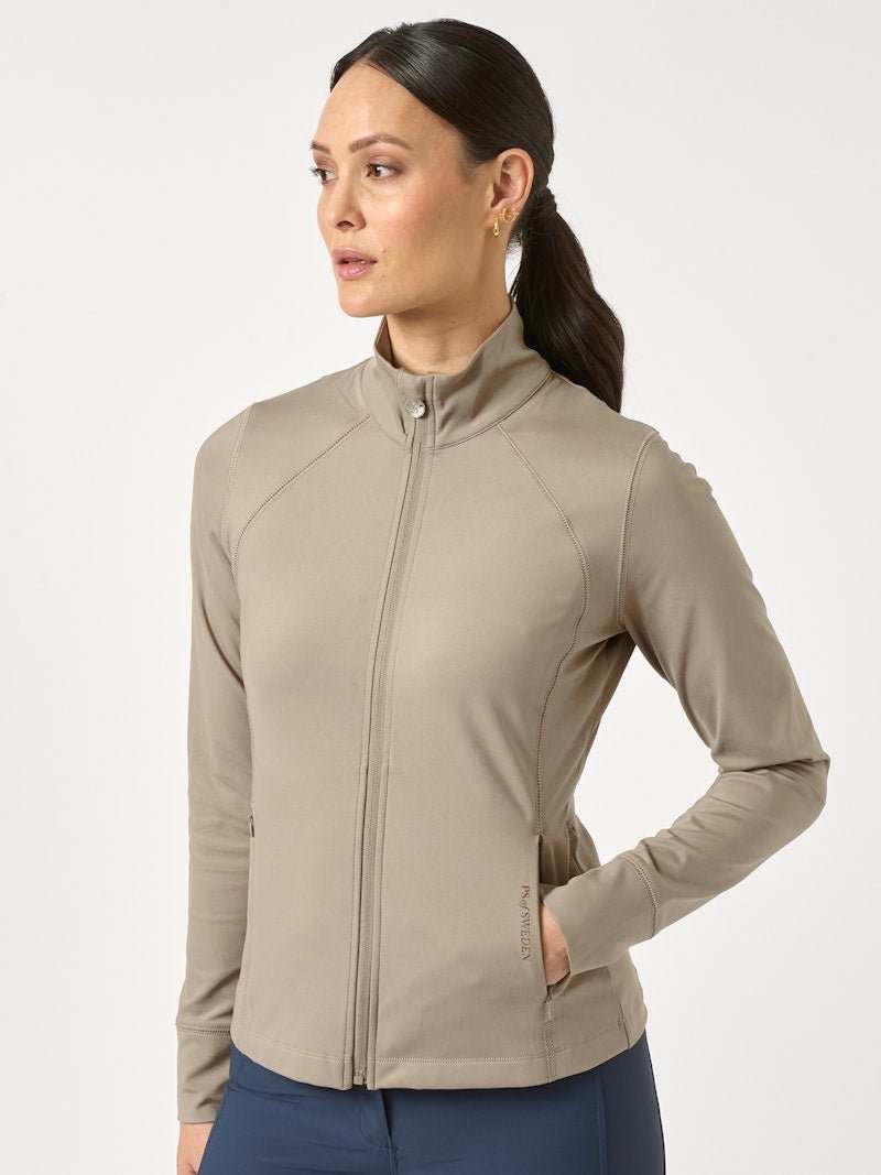 PS of Sweden Kaia Full Zip Mid Layer - Greige - PS of Sweden - Equiluxe Tack
