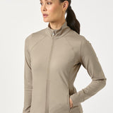 PS of Sweden Kaia Full Zip Mid Layer - Greige - PS of Sweden - Equiluxe Tack