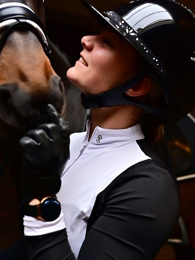 PS of Sweden Madison Long Sleeve Show Shirt - Black & White - PS of Sweden - Equiluxe Tack