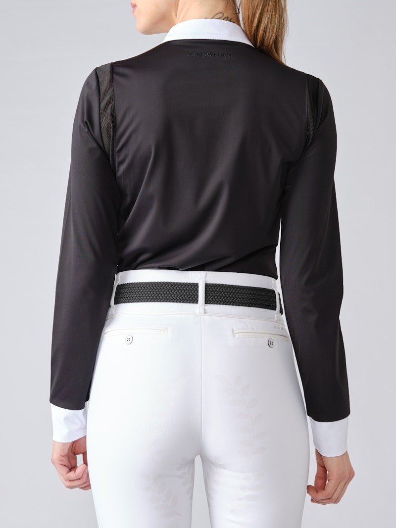 PS of Sweden Madison Long Sleeve Show Shirt - Black & White - PS of Sweden - Equiluxe Tack