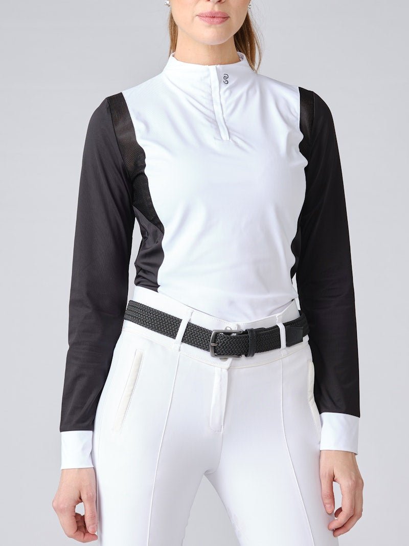 PS of Sweden Madison Long Sleeve Show Shirt - Black & White - PS of Sweden - Equiluxe Tack