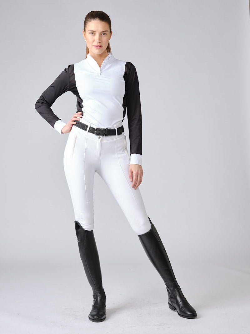 PS of Sweden Madison Long Sleeve Show Shirt - Black & White - PS of Sweden - Equiluxe Tack