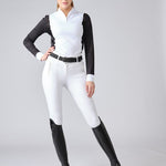 PS of Sweden Madison Long Sleeve Show Shirt - Black & White - PS of Sweden - Equiluxe Tack