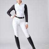 PS of Sweden Madison Long Sleeve Show Shirt - Black & White - PS of Sweden - Equiluxe Tack