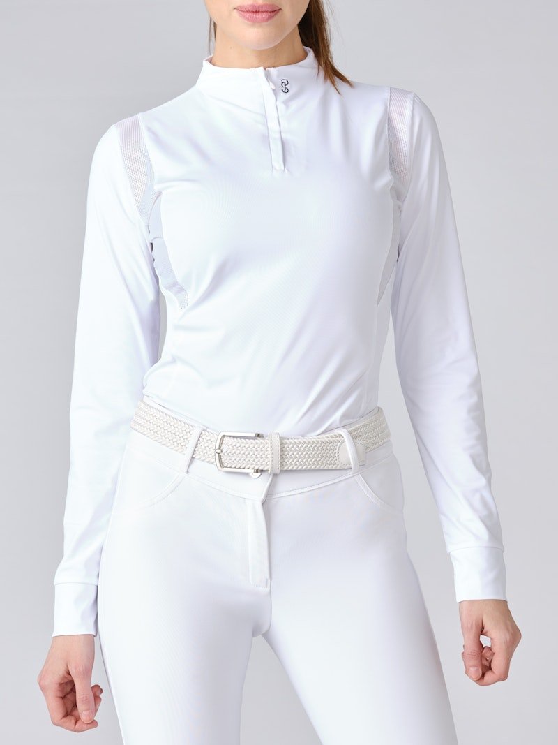 PS of Sweden Madison Long Sleeve Show Shirt - White - PS of Sweden - Equiluxe Tack