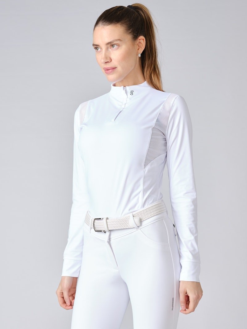 PS of Sweden Madison Long Sleeve Show Shirt - White - PS of Sweden - Equiluxe Tack