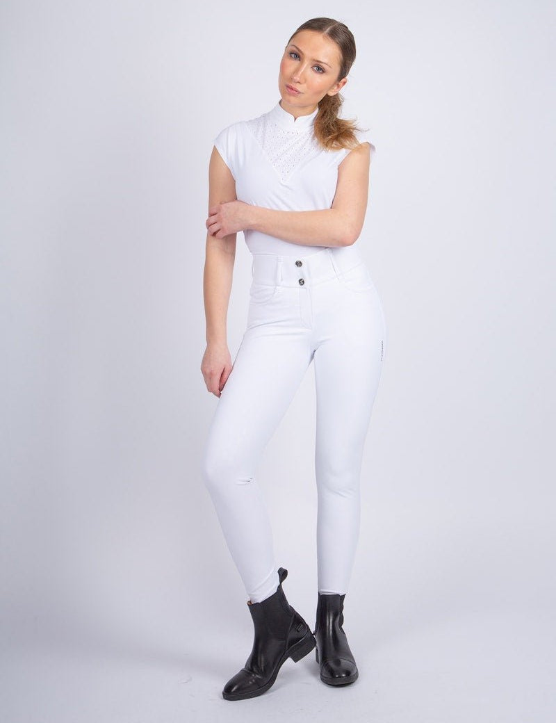 PS of Sweden Martina Knee Patch Breeches - White - PS of Sweden - Equiluxe Tack