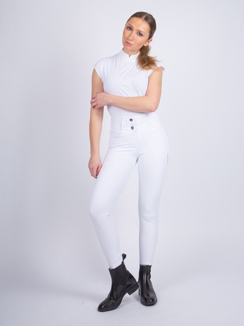 PS of Sweden Martina Knee Patch Breeches - White - PS of Sweden - Equiluxe Tack