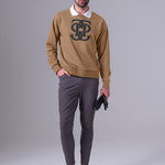 PS of Sweden Men's Carl Monogram Sweatshirt - Camel - PS of Sweden - Equiluxe Tack