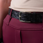 PS of Sweden Monogram Leather Belt - Black - PS of Sweden - Equiluxe Tack