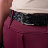 PS of Sweden Monogram Leather Belt - Black - PS of Sweden - Equiluxe Tack