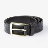 PS of Sweden Monogram Leather Belt - Black - PS of Sweden - Equiluxe Tack