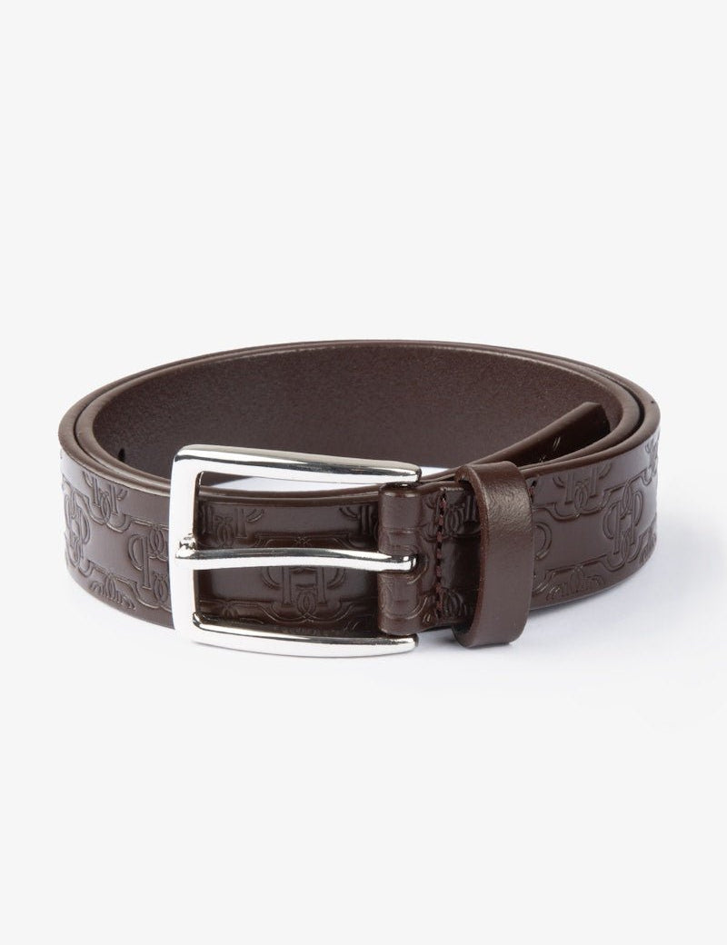 PS of Sweden Monogram Leather Belt - Brown - PS of Sweden - Equiluxe Tack