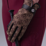 PS of Sweden Monogram Riding Gloves - Brown - PS of Sweden - Equiluxe Tack