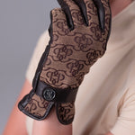 PS of Sweden Monogram Riding Gloves - Brown - PS of Sweden - Equiluxe Tack