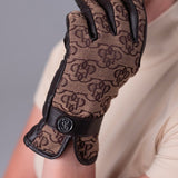 PS of Sweden Monogram Riding Gloves - Brown - PS of Sweden - Equiluxe Tack