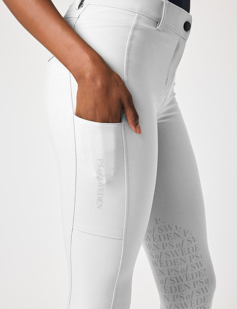 PS of Sweden Pauline Knee Patch Cooling Breeches - White - PS of Sweden - Equiluxe Tack