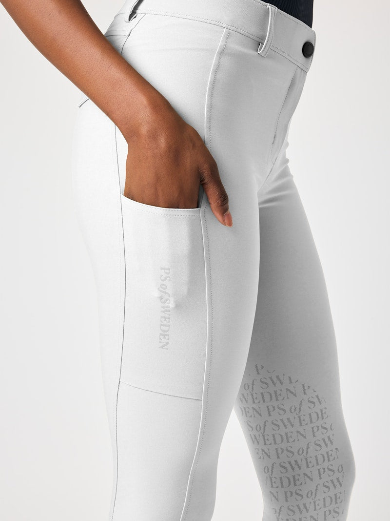 PS of Sweden Pauline Knee Patch Cooling Breeches - White - PS of Sweden - Equiluxe Tack