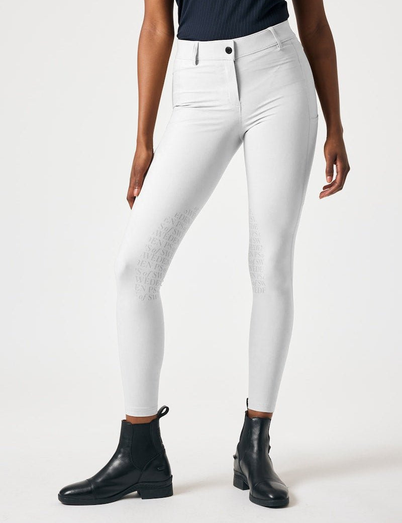 PS of Sweden Pauline Knee Patch Cooling Breeches - White - PS of Sweden - Equiluxe Tack