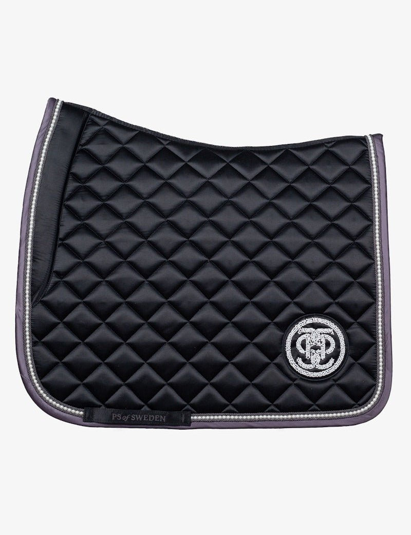 PS of Sweden Pearl Monogram Dressage Saddle Pad - Black - PS of Sweden - Equiluxe Tack