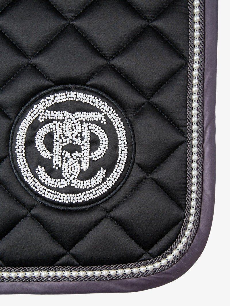 PS of Sweden Pearl Monogram Dressage Saddle Pad - Black - PS of Sweden - Equiluxe Tack