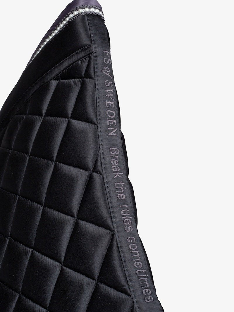 PS of Sweden Pearl Monogram Dressage Saddle Pad - Black - PS of Sweden - Equiluxe Tack