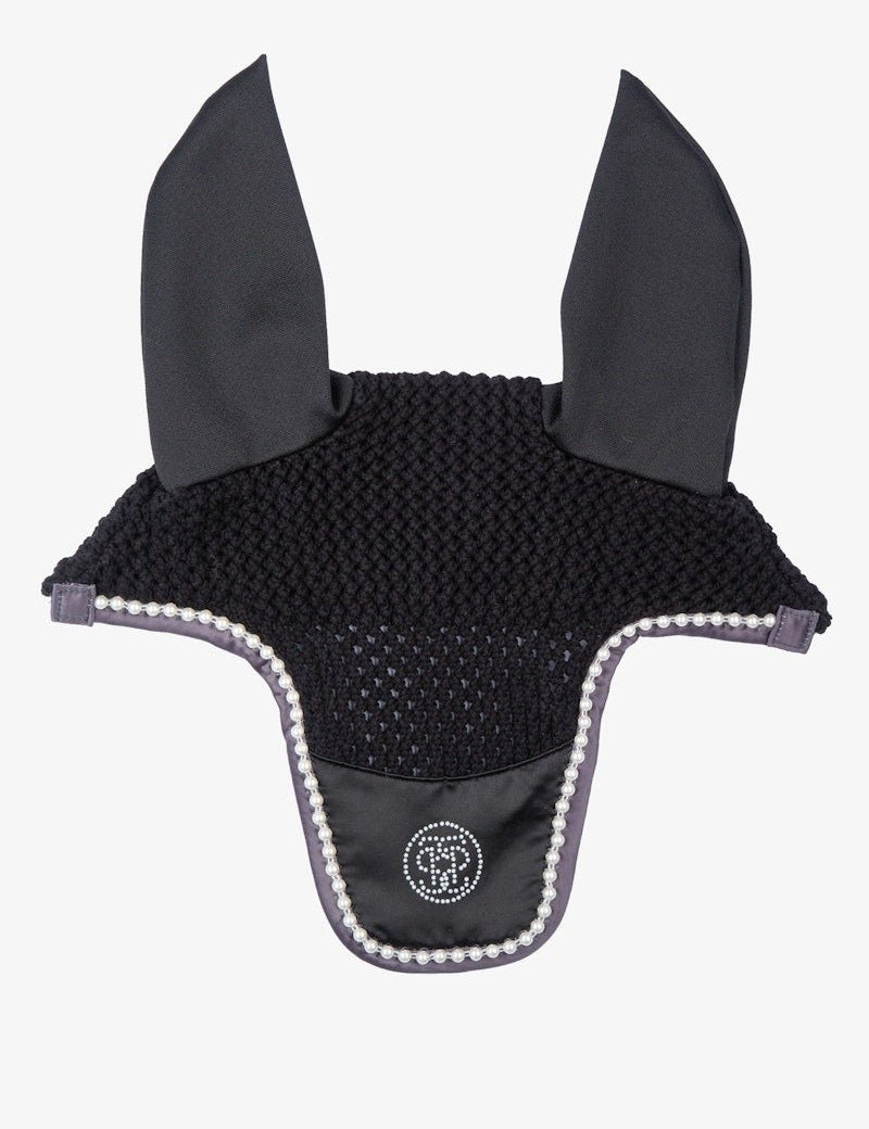 PS of Sweden Pearl Monogram Ear Bonnet - Black - PS of Sweden - Equiluxe Tack