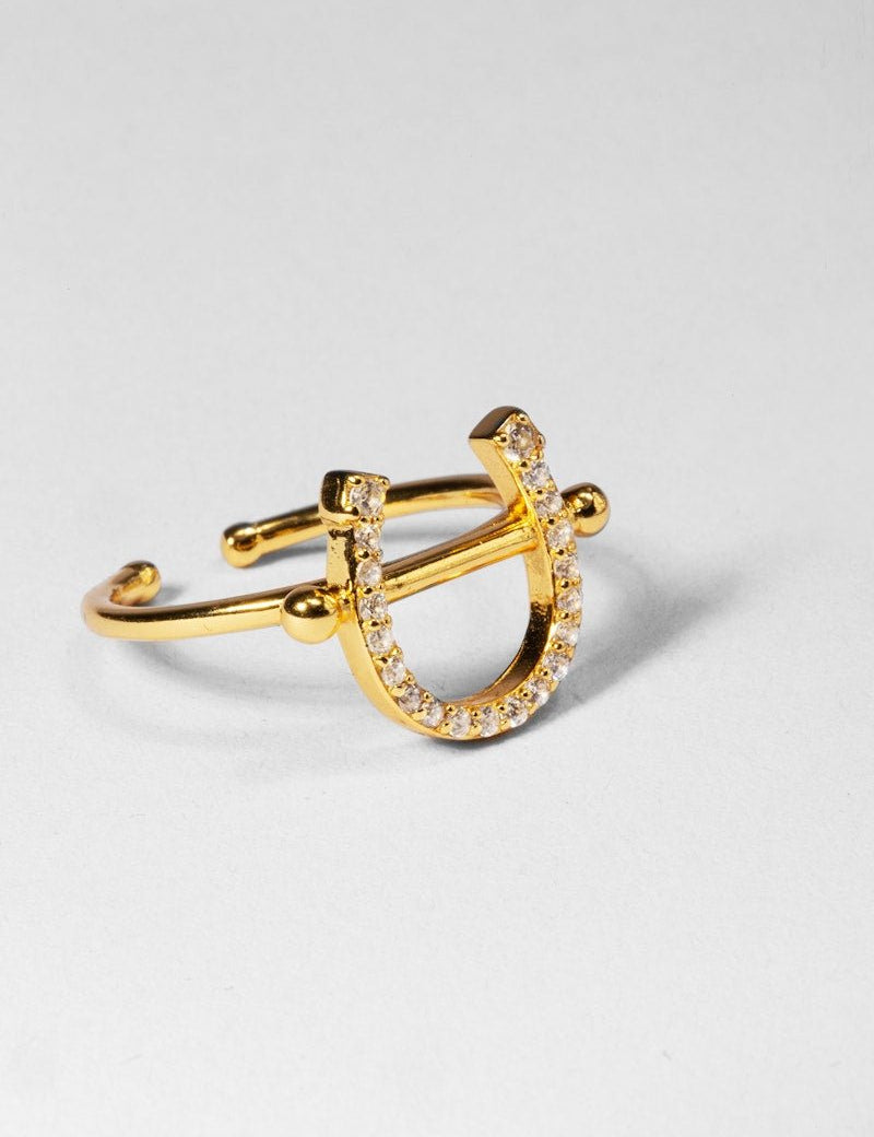 PS of Sweden Pierced Horse Shoe Ring - PS of Sweden - Equiluxe Tack