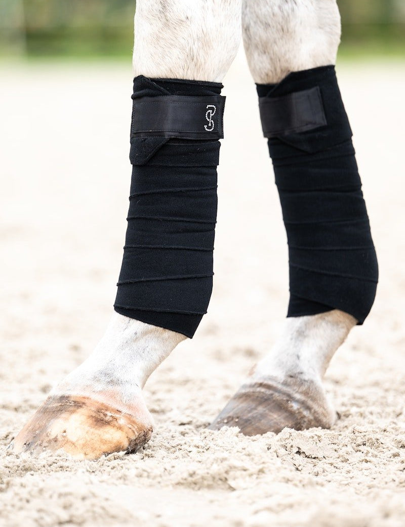 PS of Sweden Polo Wraps Crystal - Black - PS of Sweden - Equiluxe Tack