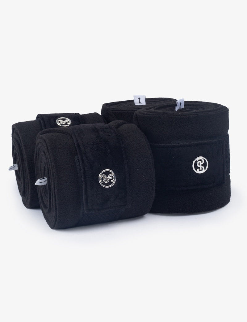 PS of Sweden Polos Velvet Monogram - Black - PS of Sweden - Equiluxe Tack