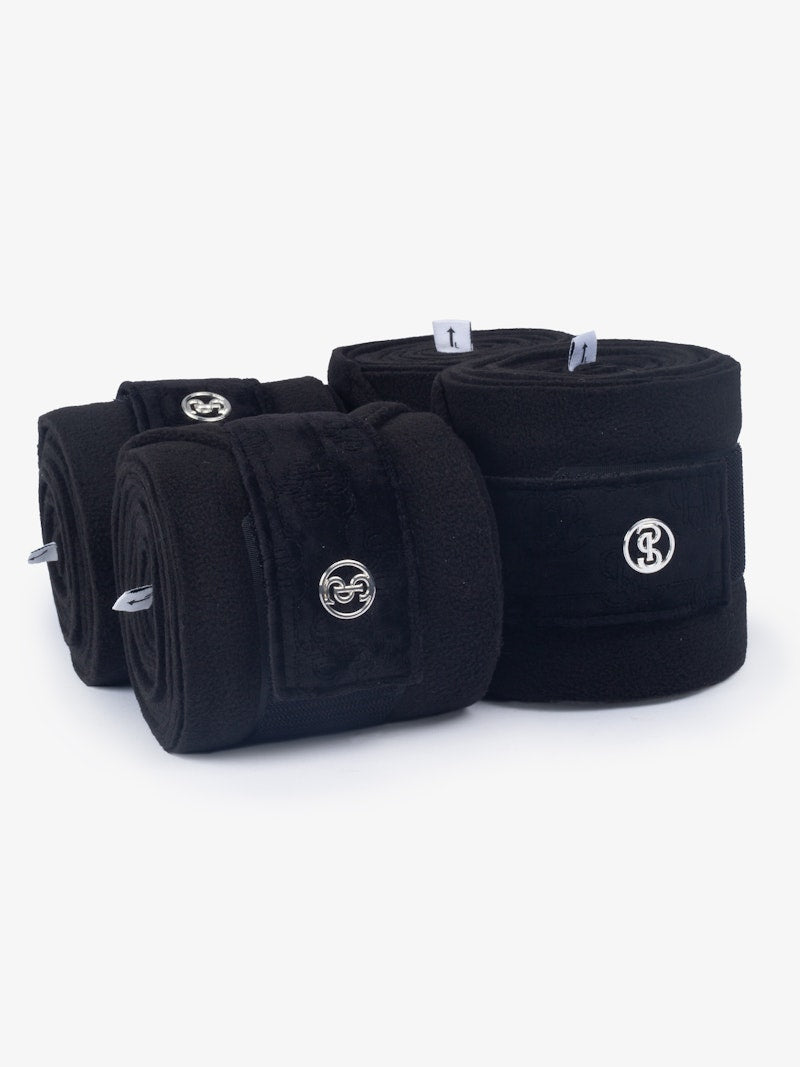 PS of Sweden Polos Velvet Monogram - Black - PS of Sweden - Equiluxe Tack