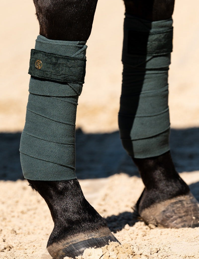 PS of Sweden Polos Velvet Monogram - Midnight Green - PS of Sweden - Equiluxe Tack