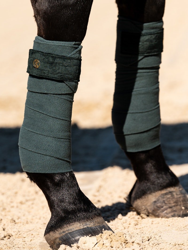 PS of Sweden Polos Velvet Monogram - Midnight Green - PS of Sweden - Equiluxe Tack