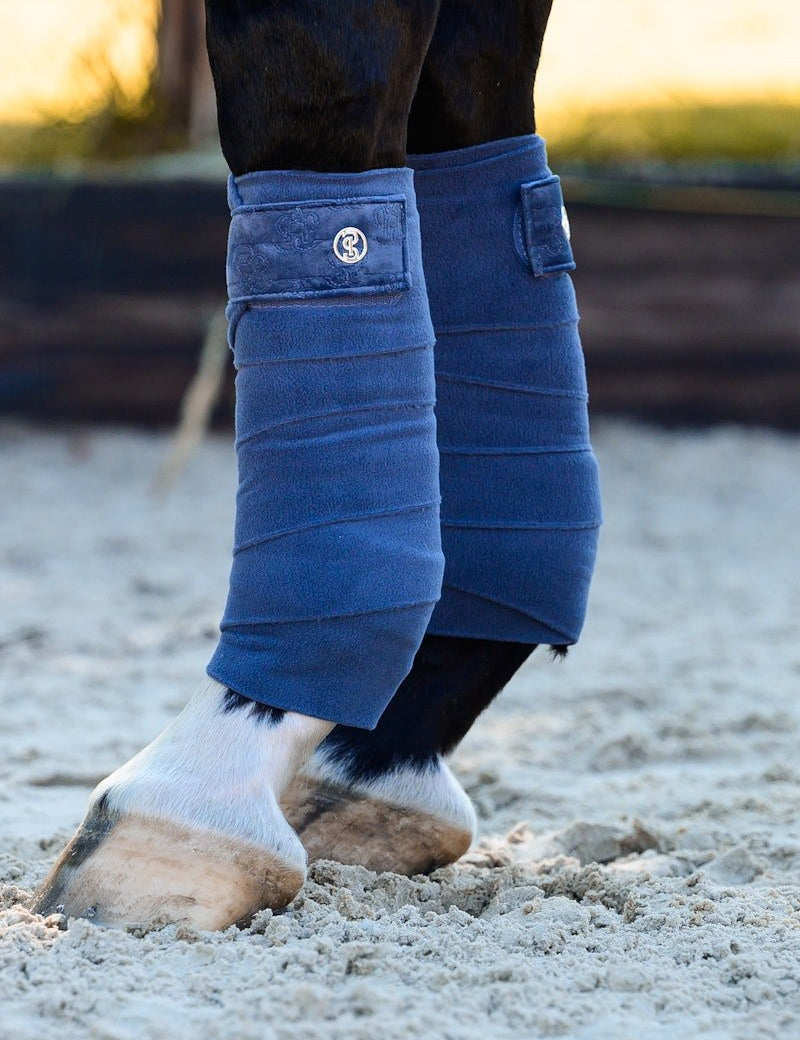 PS of Sweden Polos Velvet Monogram - Mist Blue - PS of Sweden - Equiluxe Tack