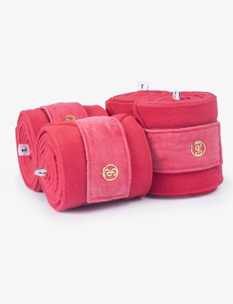 PS of Sweden Polos Velvet Monogram - Scarlet Pink - PS of Sweden - Equiluxe Tack