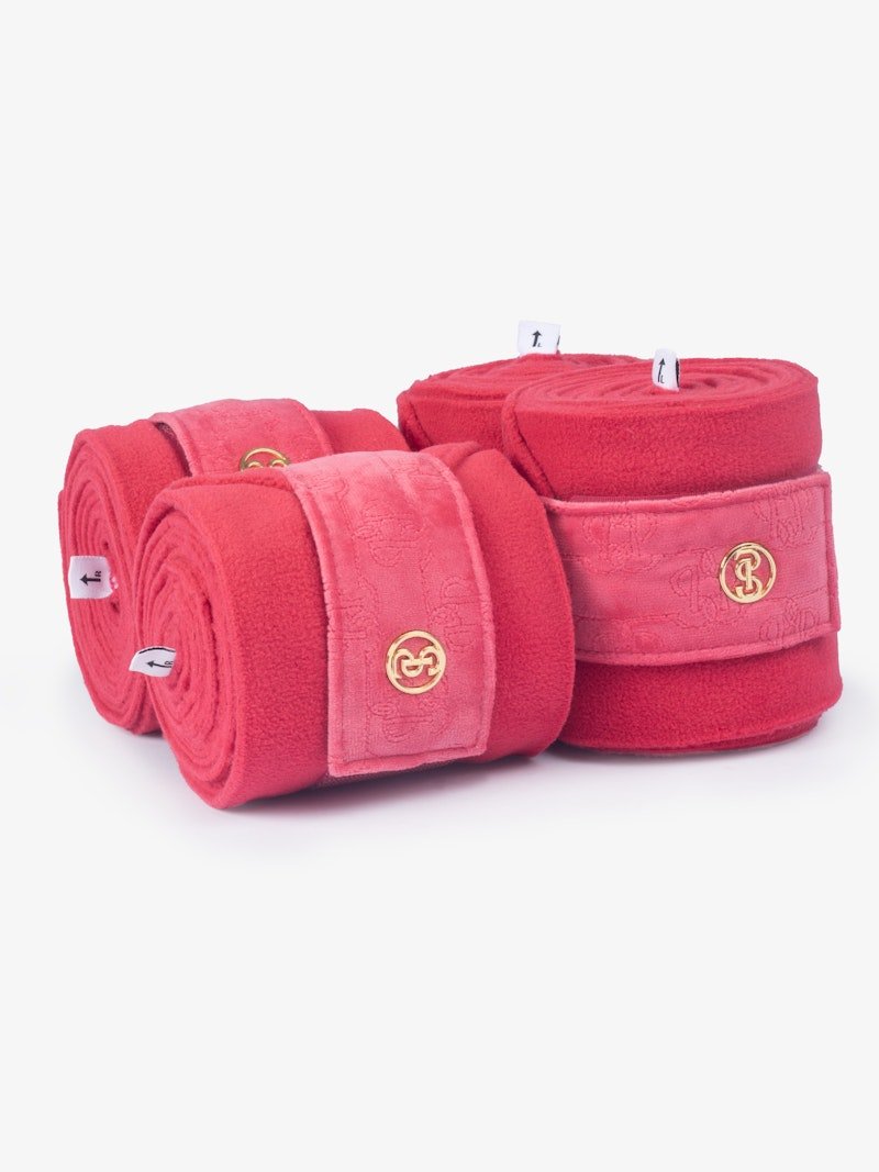 PS of Sweden Polos Velvet Monogram - Scarlet Pink - PS of Sweden - Equiluxe Tack