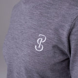 PS of Sweden PS Logo Knit Sweater - Mid Grey Melange - PS of Sweden - Equiluxe Tack