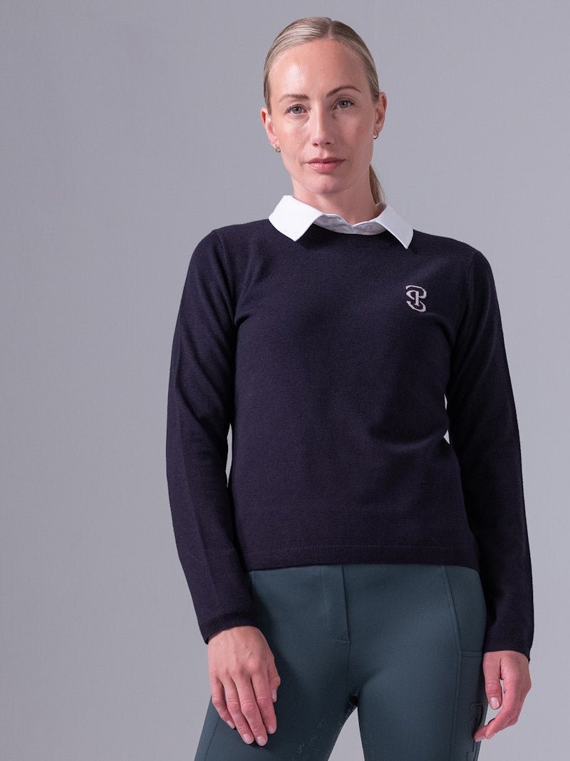 PS of Sweden PS Logo Knit Sweater - Navy - PS of Sweden - Equiluxe Tack