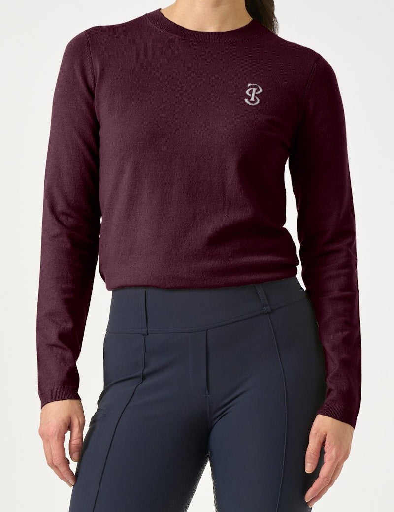 PS of Sweden PS Logo Knit Sweater - Plum - PS of Sweden - Equiluxe Tack