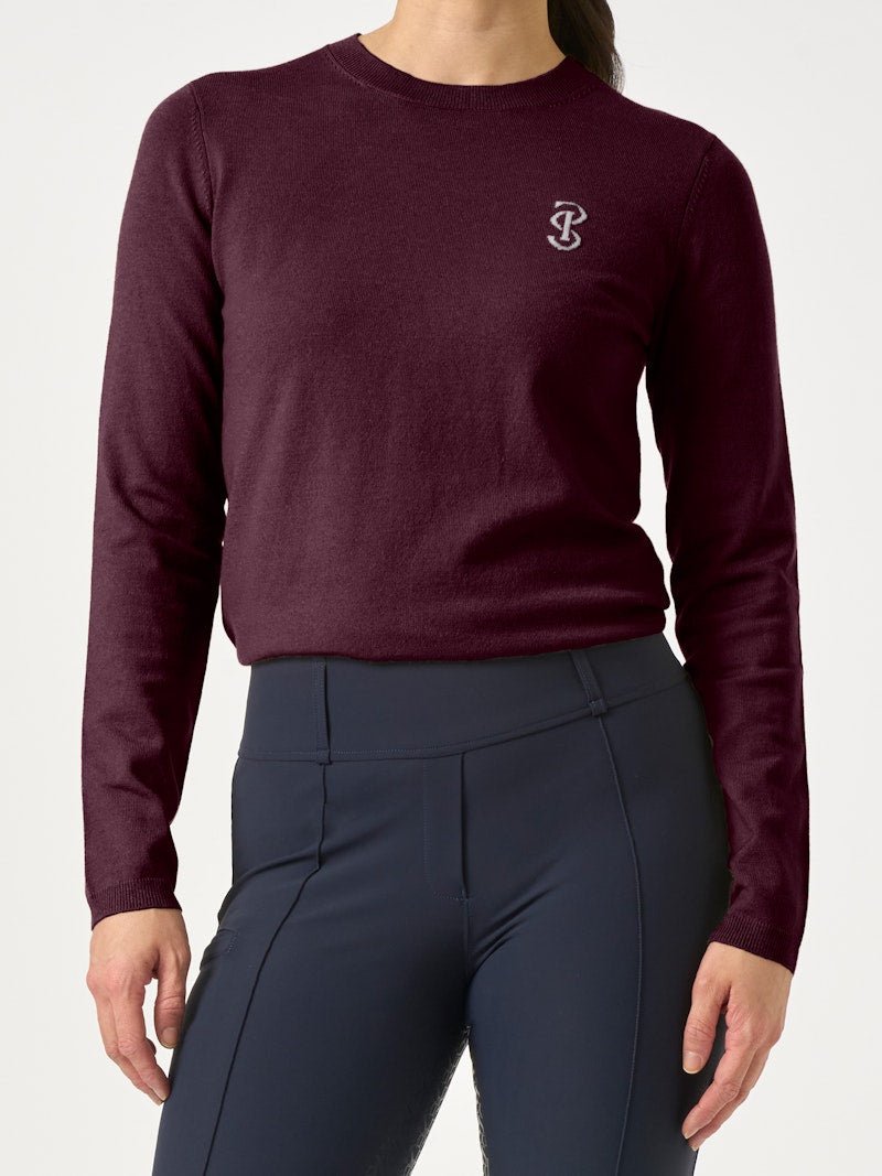 PS of Sweden PS Logo Knit Sweater - Plum - PS of Sweden - Equiluxe Tack