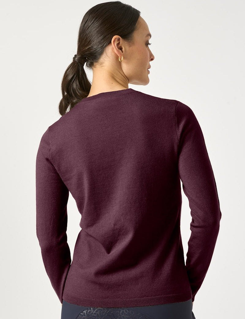 PS of Sweden PS Logo Knit Sweater - Plum - PS of Sweden - Equiluxe Tack