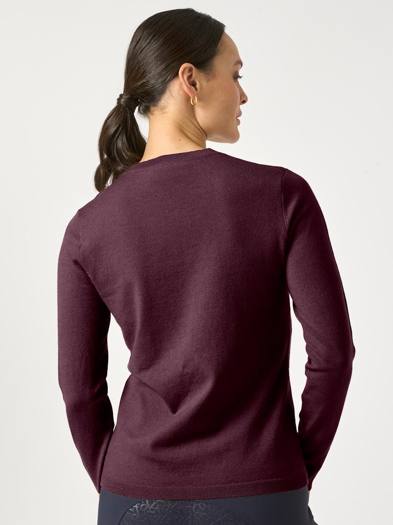 PS of Sweden PS Logo Knit Sweater - Plum - PS of Sweden - Equiluxe Tack