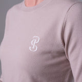 PS of Sweden PS Logo Knit Sweater - Silk Taupe - PS of Sweden - Equiluxe Tack